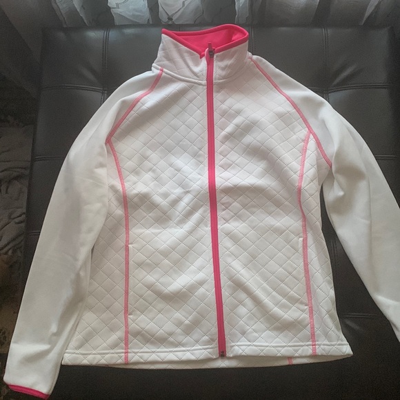 White and pink weatherco jacket - Picture 1 of 3